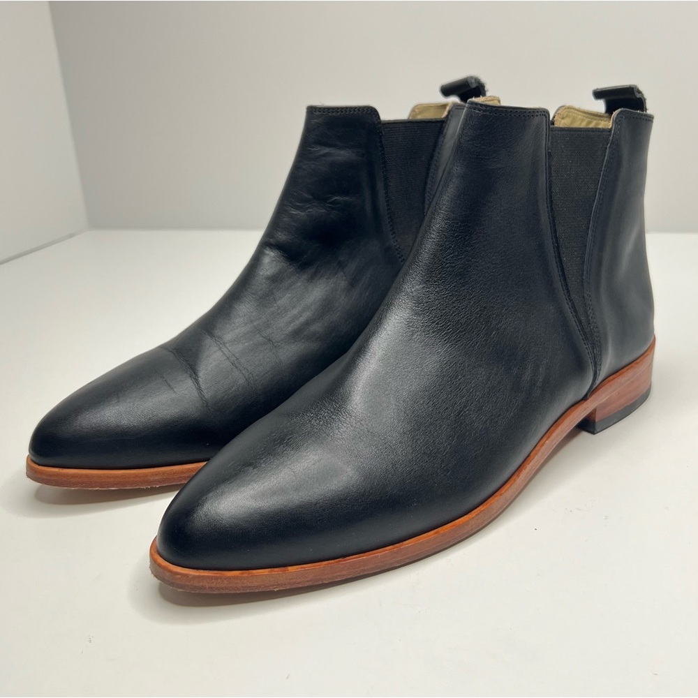 Nisolo Eva Everyday Chelsea Boot Black Leather Size 10